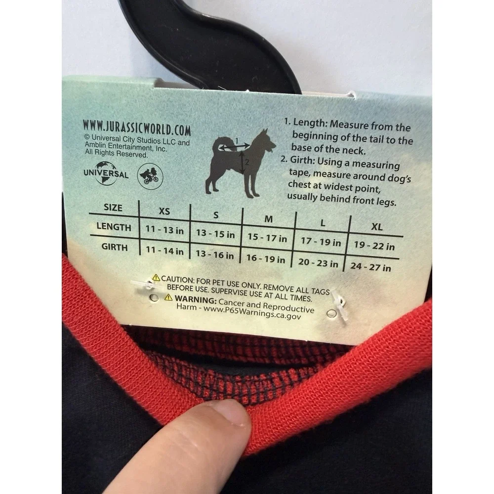 Jurassic World T-Shirt for Dogs, Small NEW